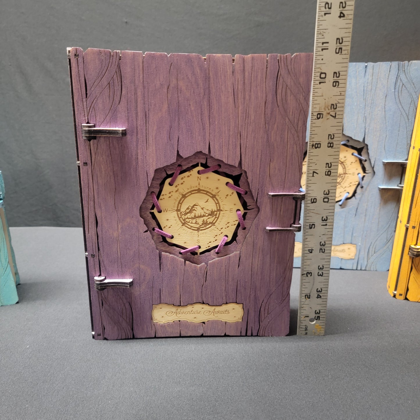 Adventure Awaits Laser-Cut Wooden Trinket Box