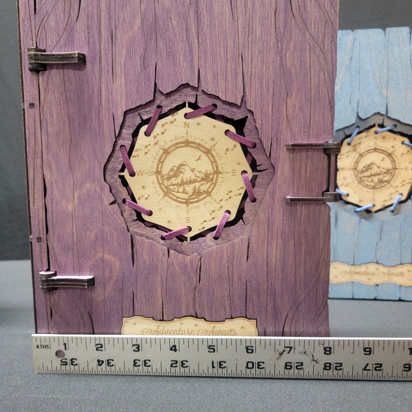 Adventure Awaits Laser-Cut Wooden Trinket Box