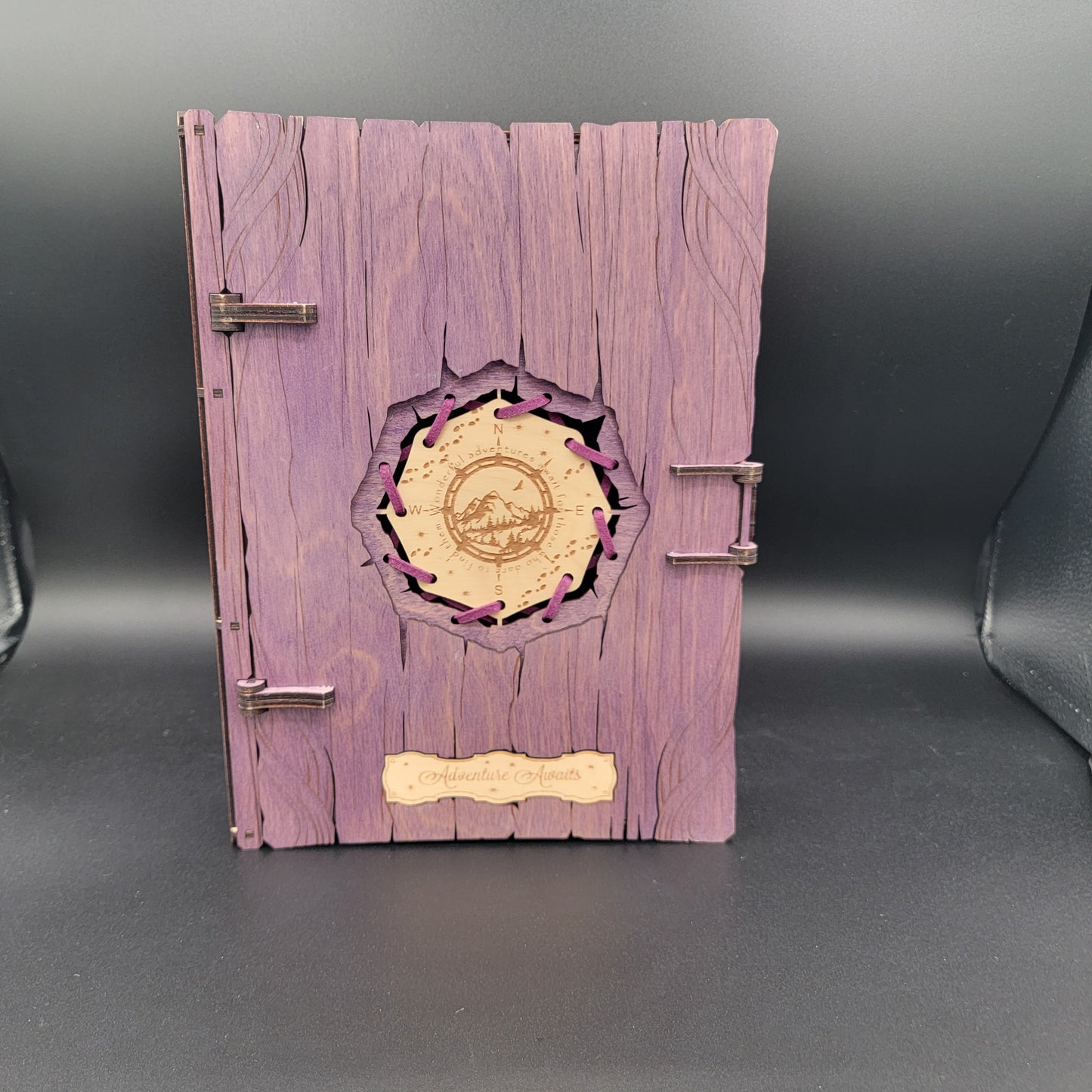 Adventure Awaits Laser-Cut Wooden Trinket Box