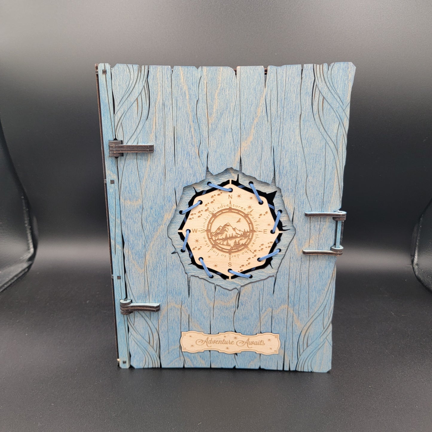 Adventure Awaits Laser-Cut Wooden Trinket Box