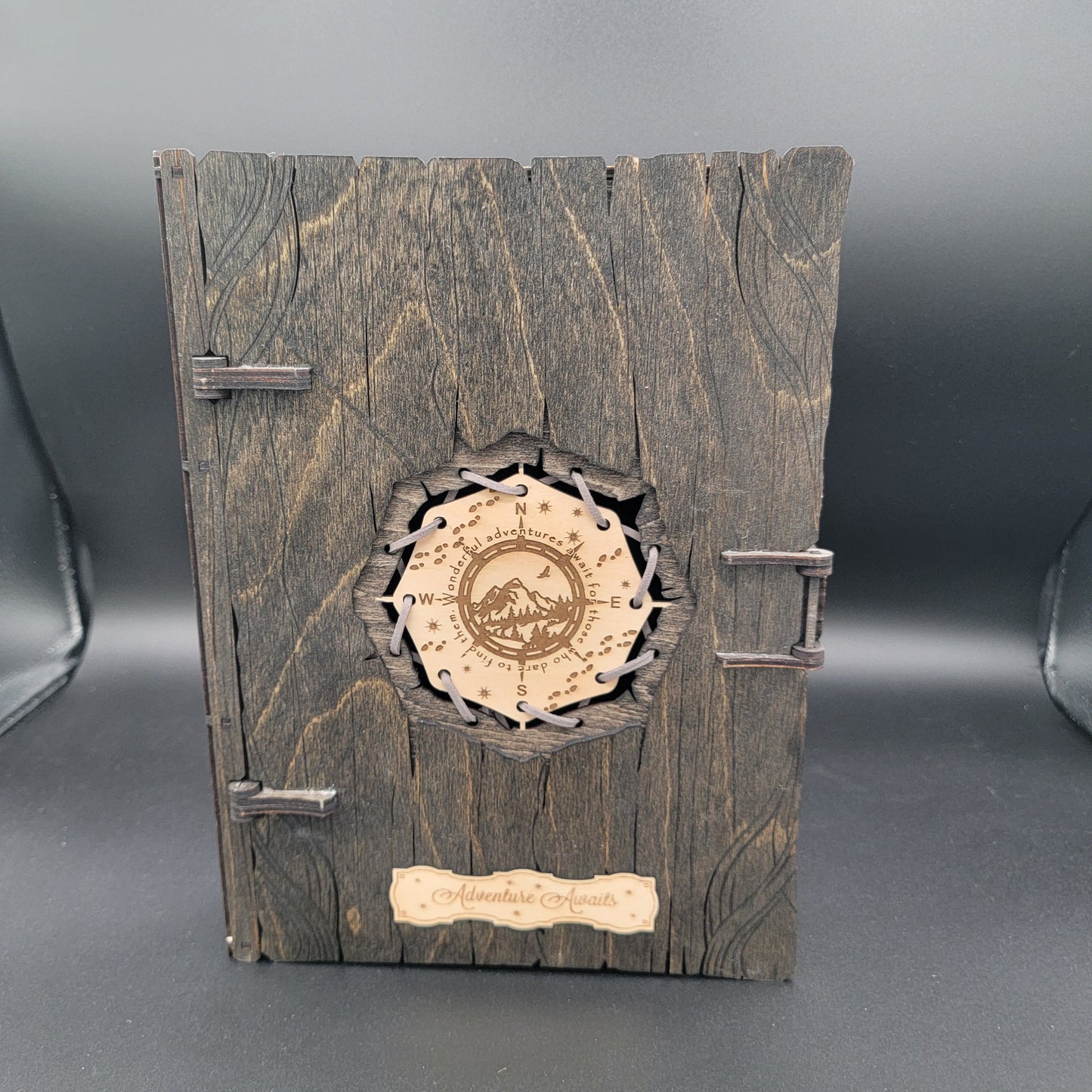 Adventure Awaits Laser-Cut Wooden Trinket Box