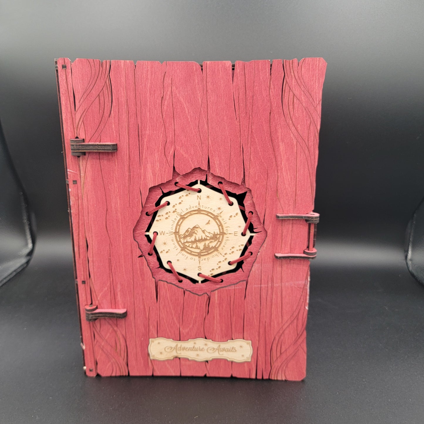 Adventure Awaits Laser-Cut Wooden Trinket Box