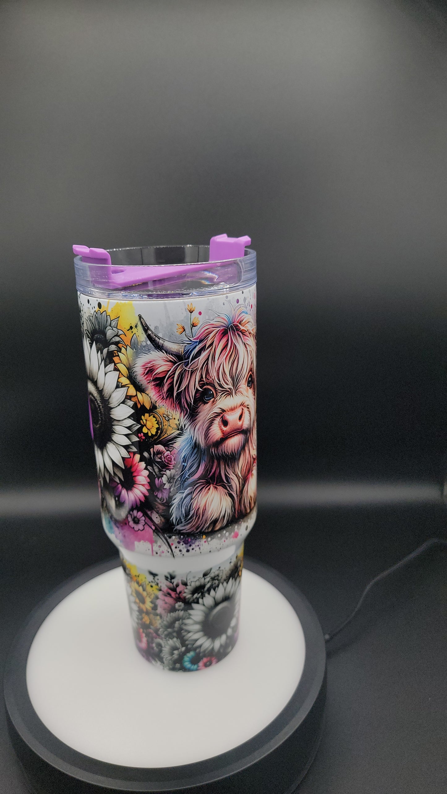 40 oz Tumbler Highland Cow