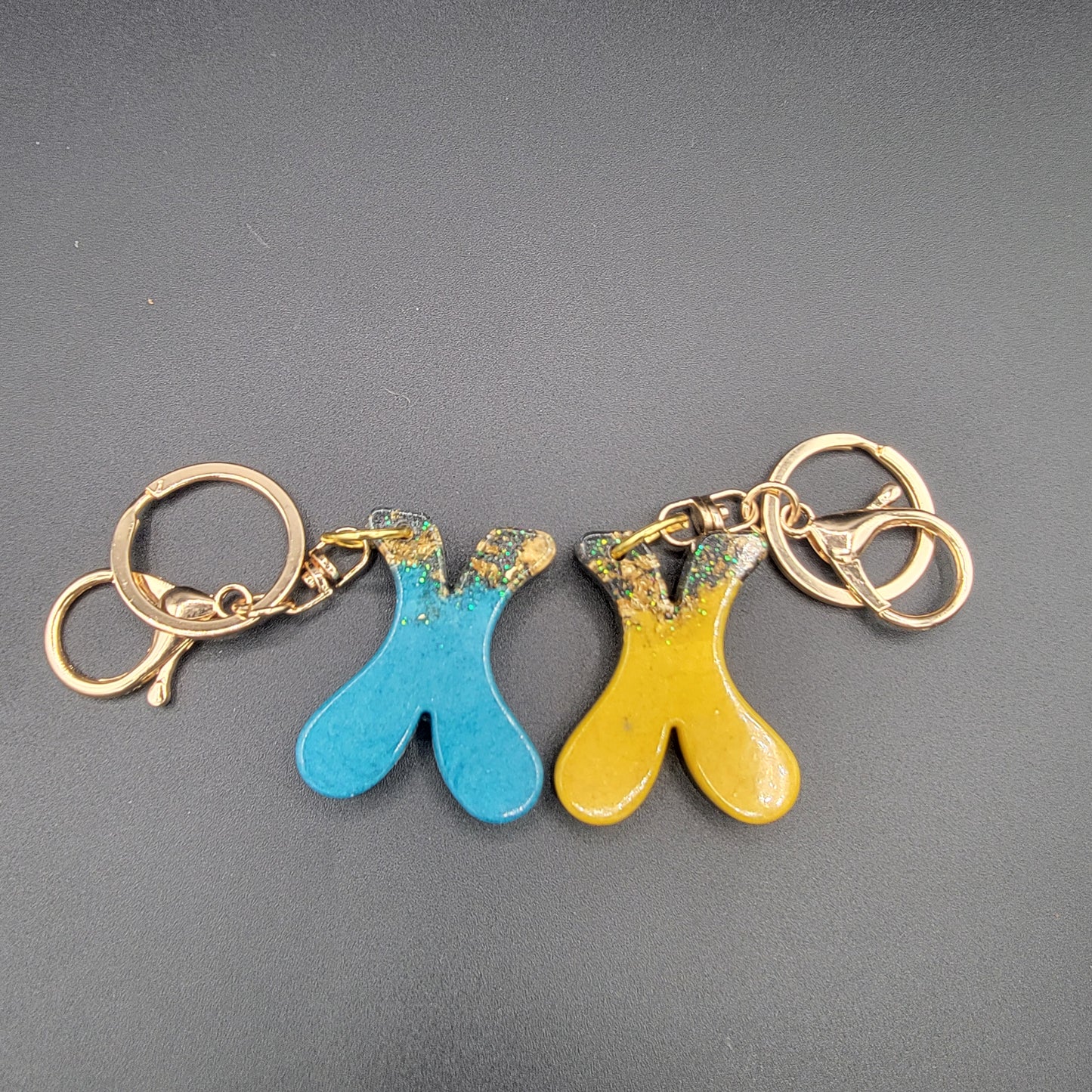 Letter Resin Keychains - CLEARANCE