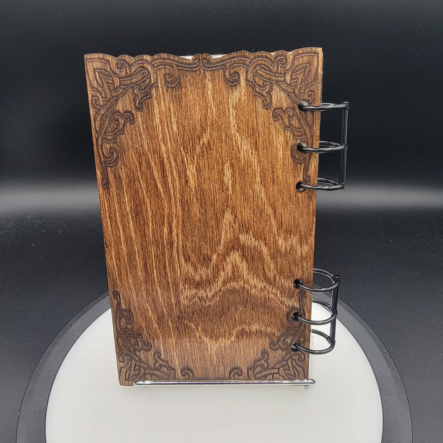 Enchanted Mushroom with Book Wood Notebook