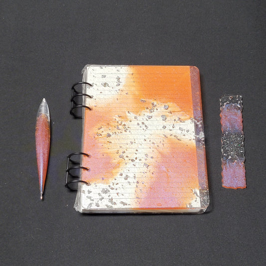 Resin Journal Gift Set –Silver Galaxy shifting pigment
