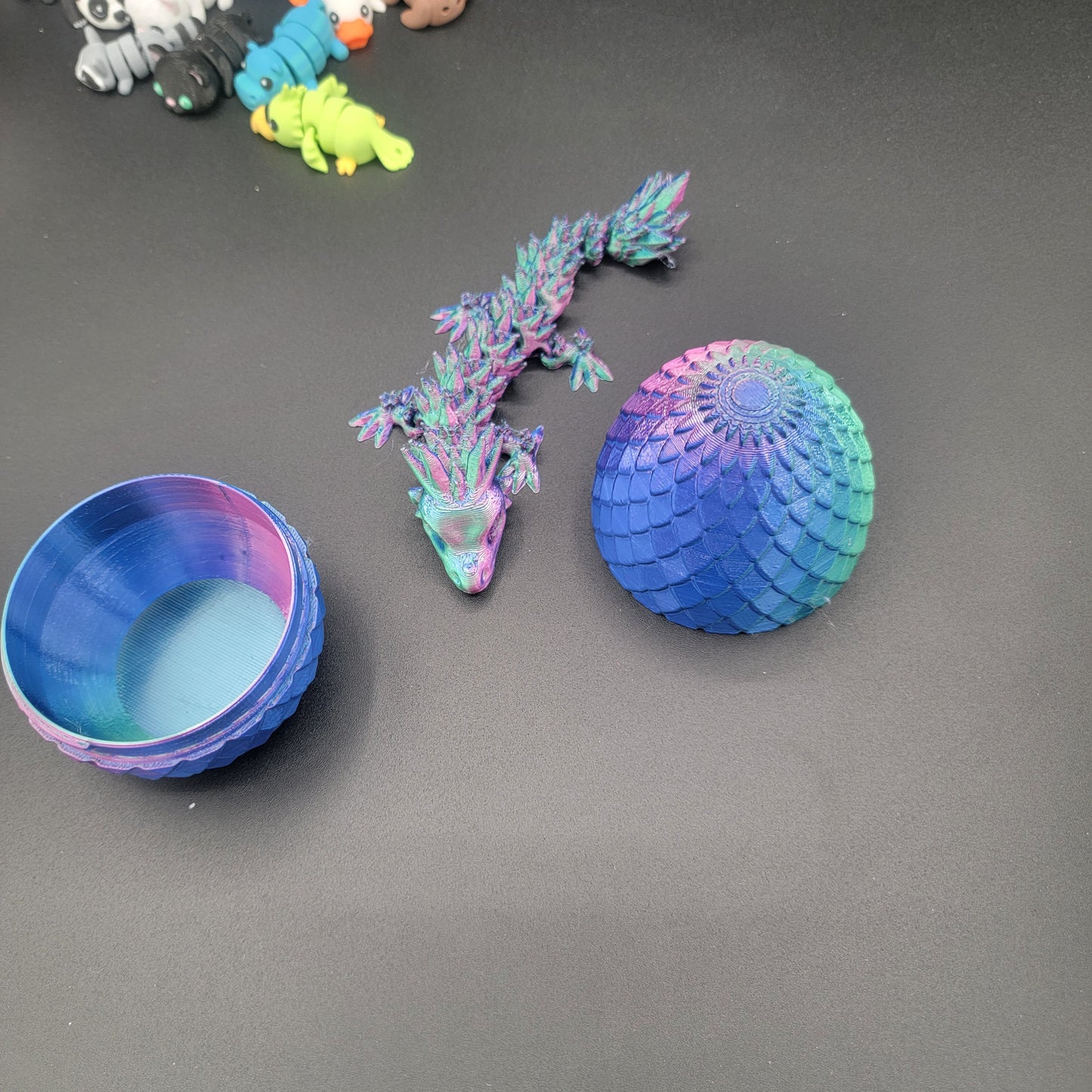 Small Crystal Dragon with Egg