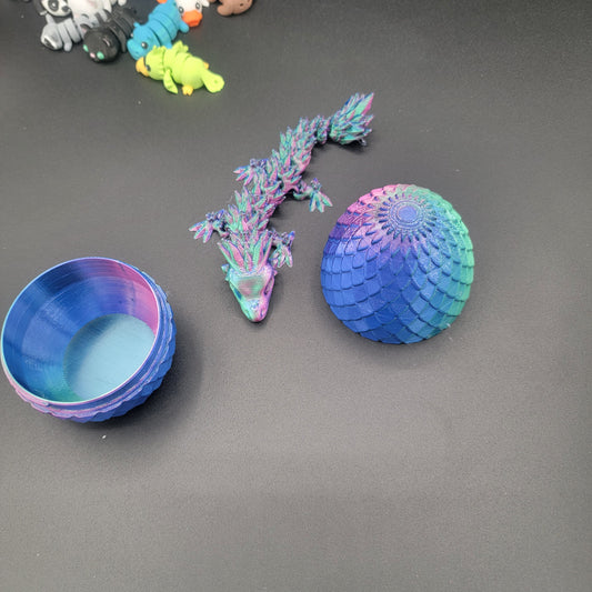 Small Crystal Dragon with Egg