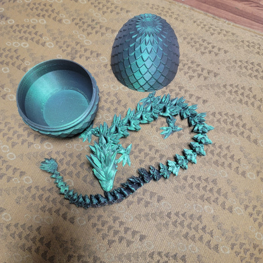 Large Crystal Dragon with Egg