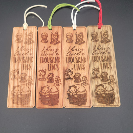 I have lived a thousand lives - Wood Bookmarks