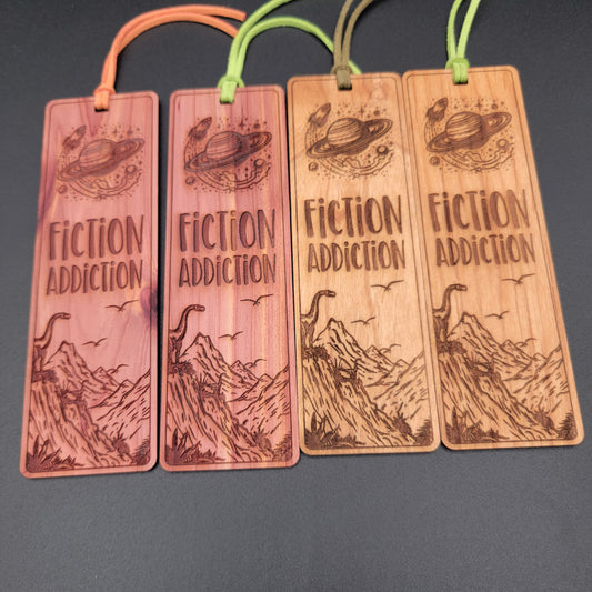 Fiction Addiction - Wood Bookmarks