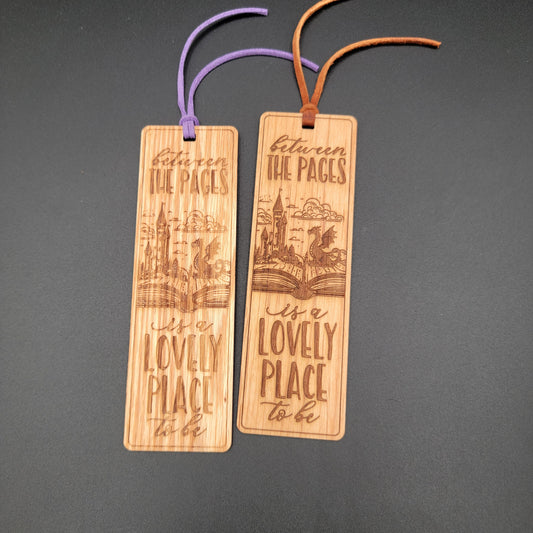 Between the Pages is a lovely Place - Wood Bookmarks