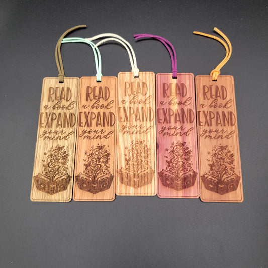 Read a book Expand your mind - Wood Bookmarks