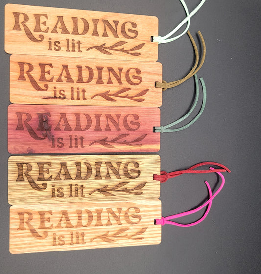 Reading is lit - Wood Bookmarks