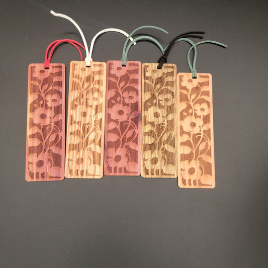 Floral - Wood Bookmarks