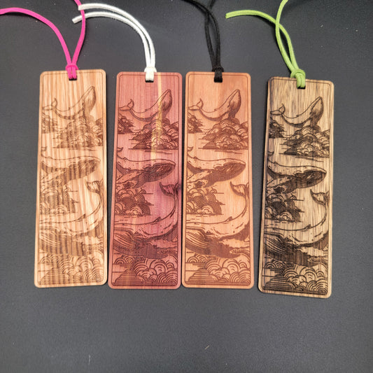 Whales - Wood Bookmarks