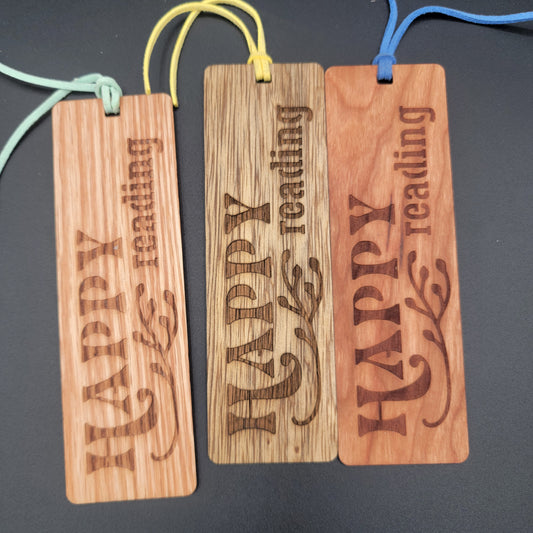 Happy Reading - Wood Bookmarks