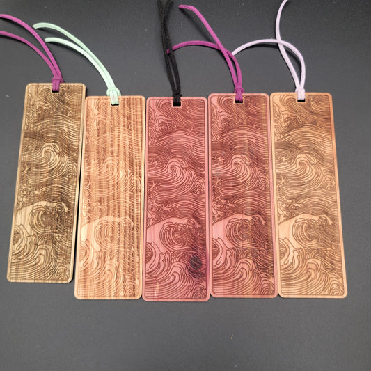 Ocean Waves - Wood Bookmarks