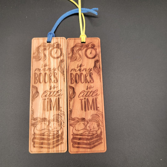 So many books so little time - Wood Bookmarks
