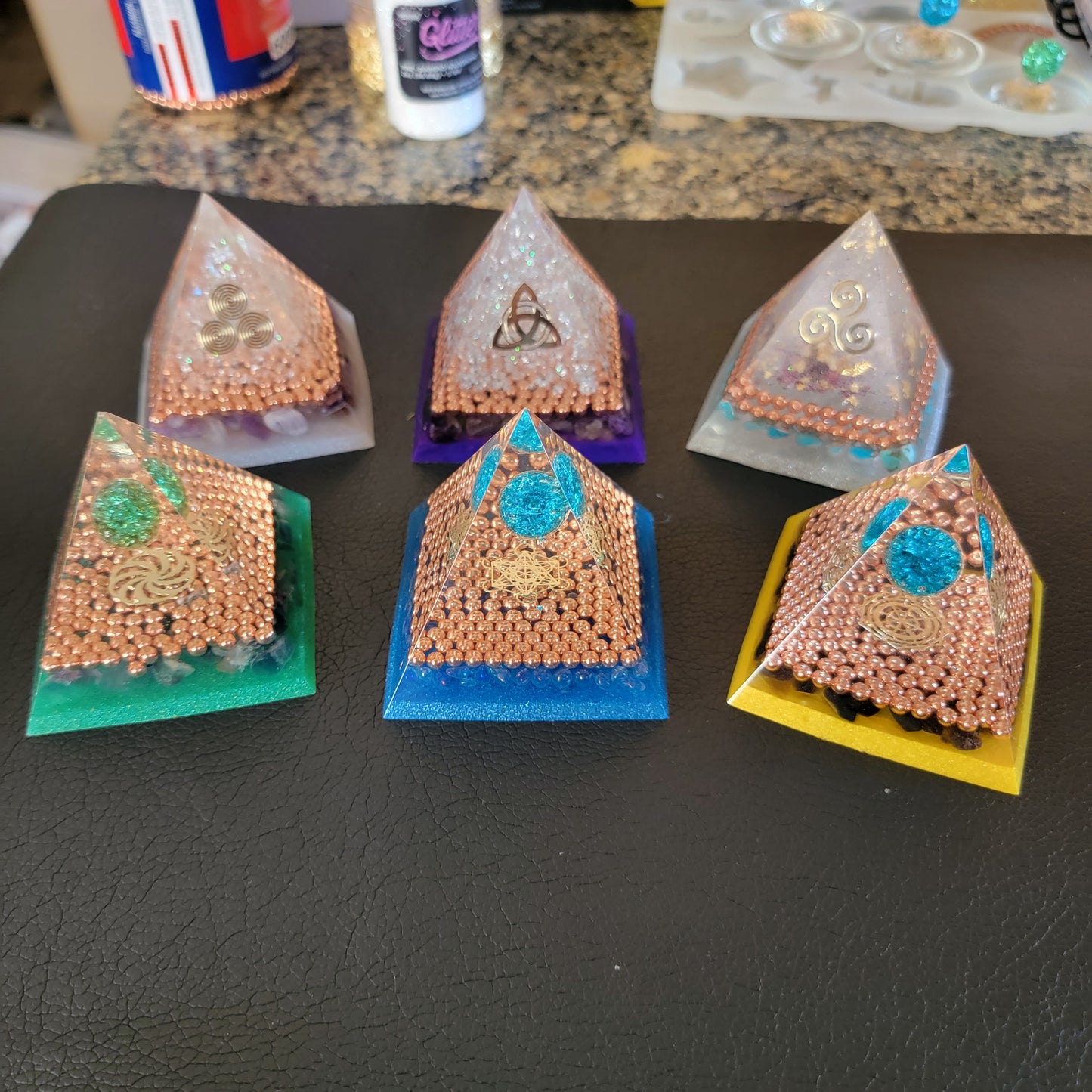 Resin Orgonite Pyramids