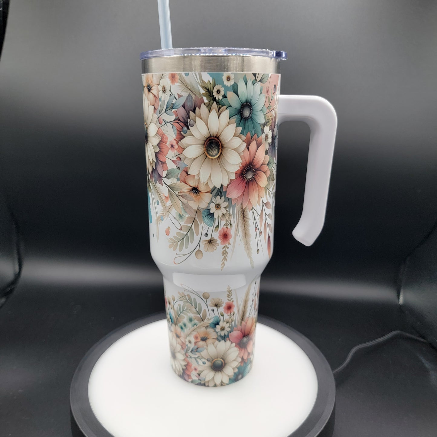 40oz Tumbler Boho Flowers