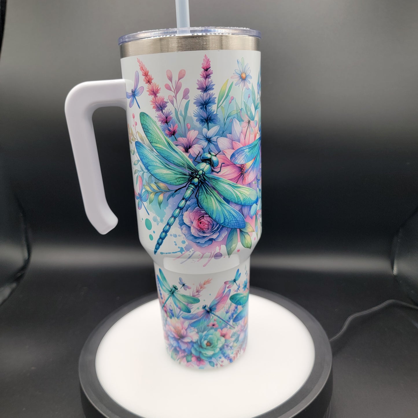 40oz Tumbler Dragonflies