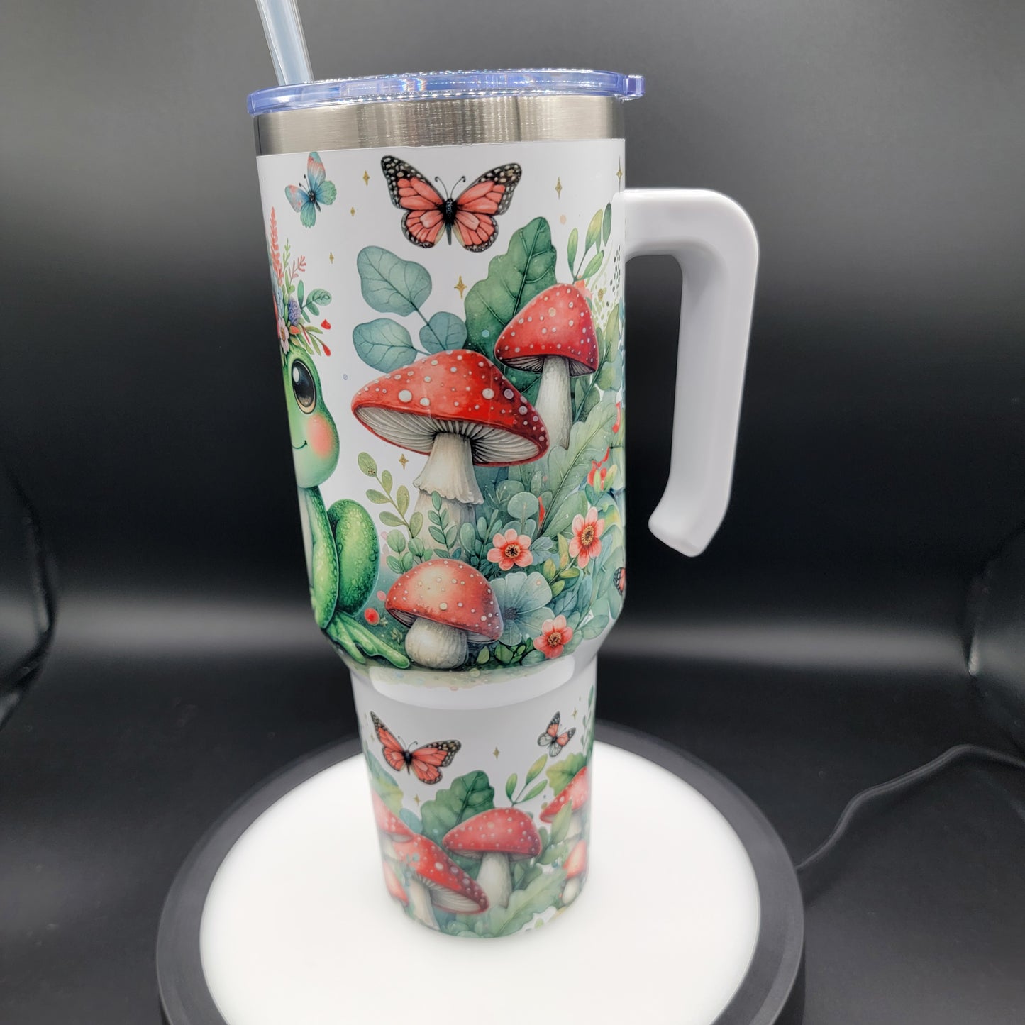 40oz Tumbler Mushroom Frog
