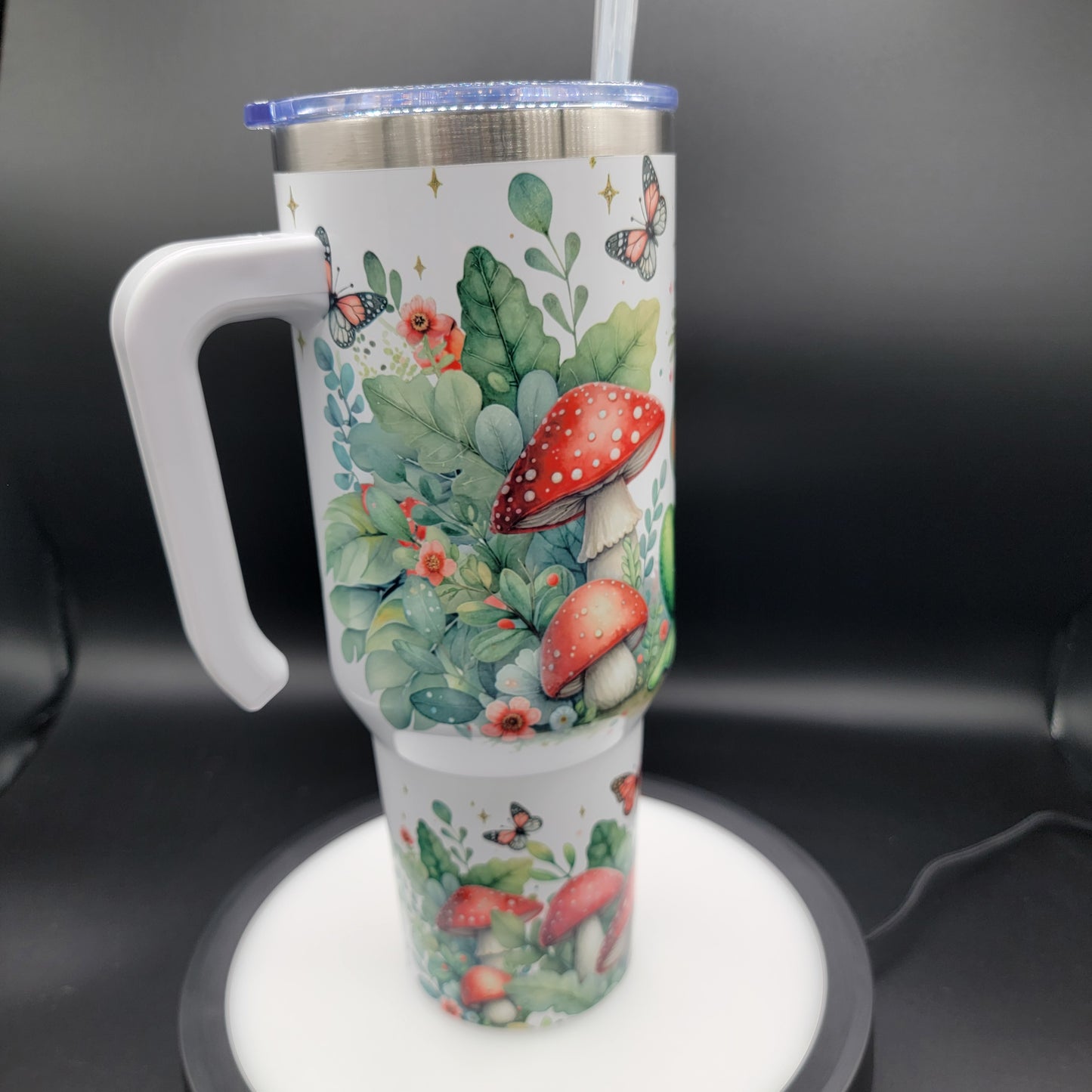 40oz Tumbler Mushroom Frog