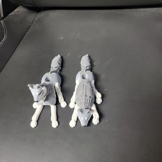 Articulated Wolf – Wiggle Critter or Straw Buddy