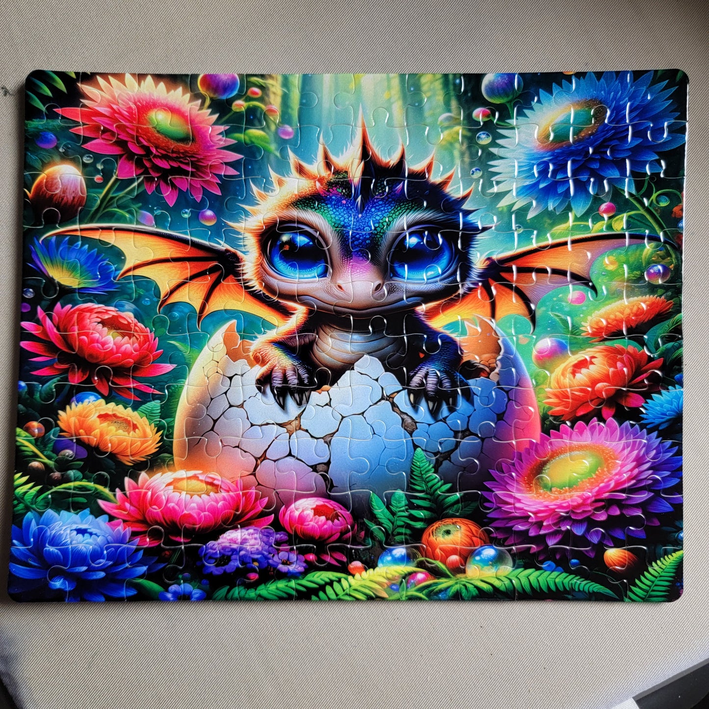Baby Dragon in a Mystical Forest 120-Piece Sublimated Puzzle
