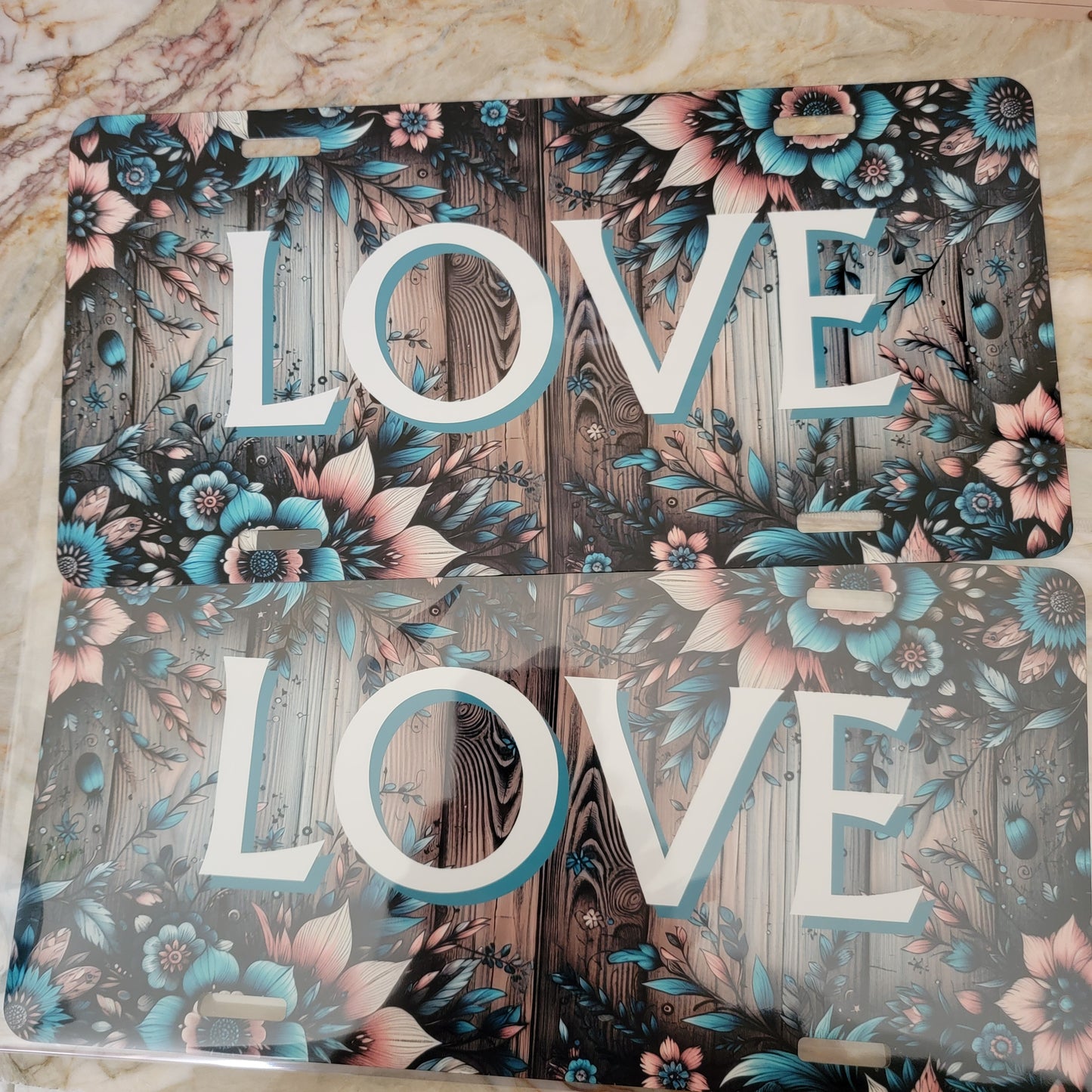 Sublimated Metal License Plate Art