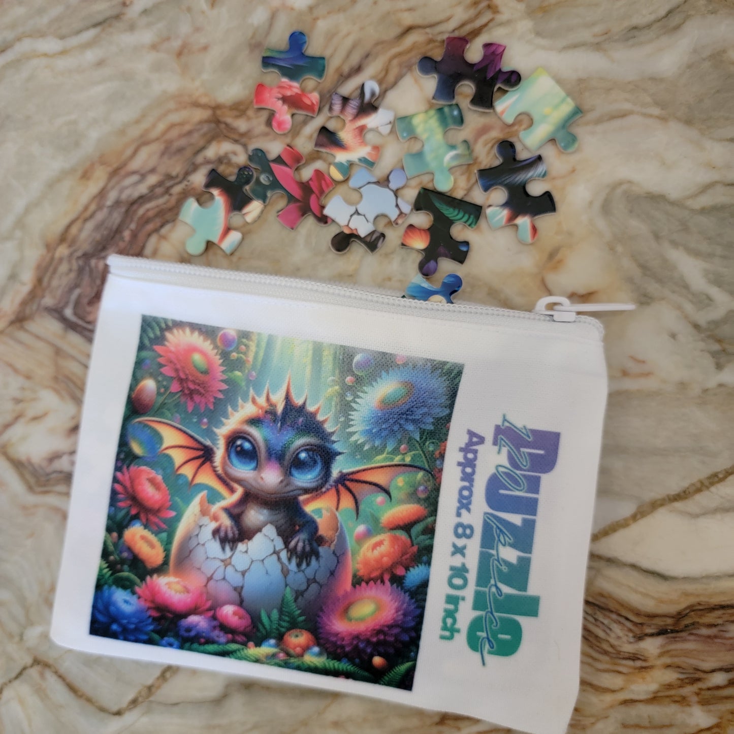 Baby Dragon in a Mystical Forest 120-Piece Sublimated Puzzle