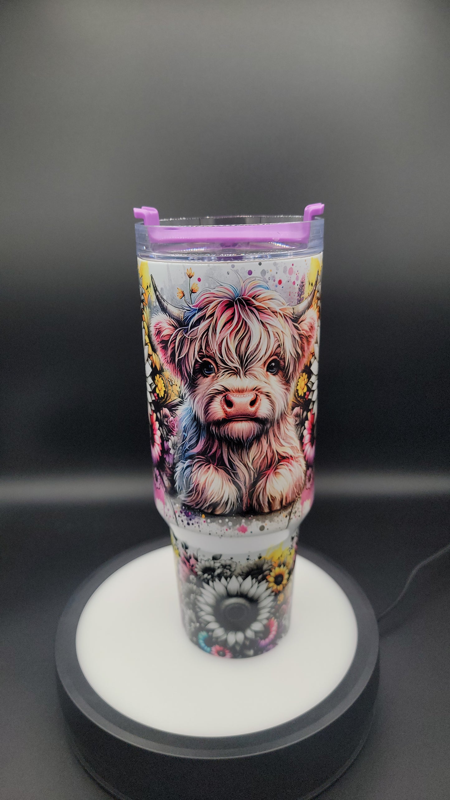 40 oz Tumbler Highland Cow