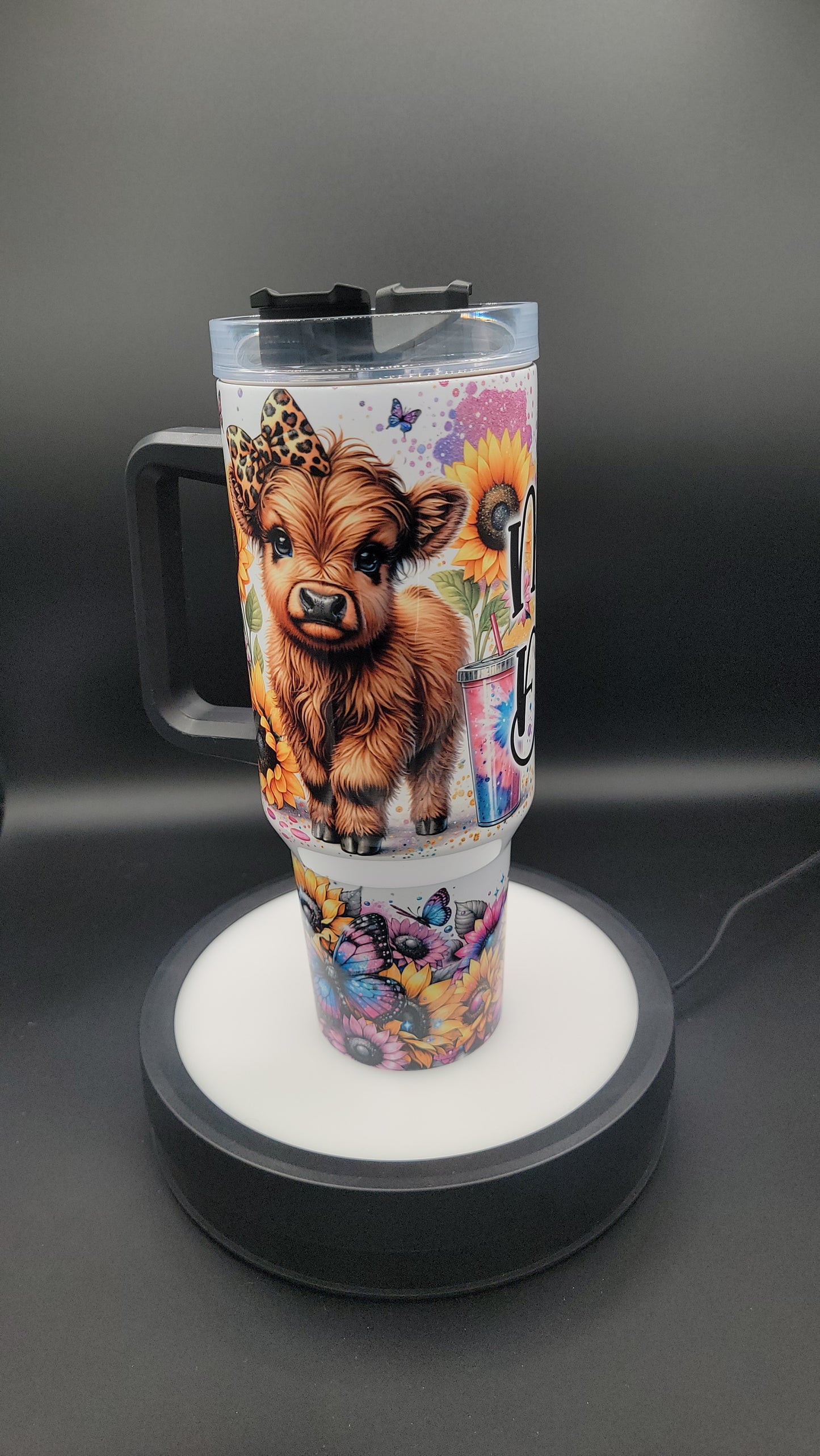 40 oz Tumbler Baby Highland Cow