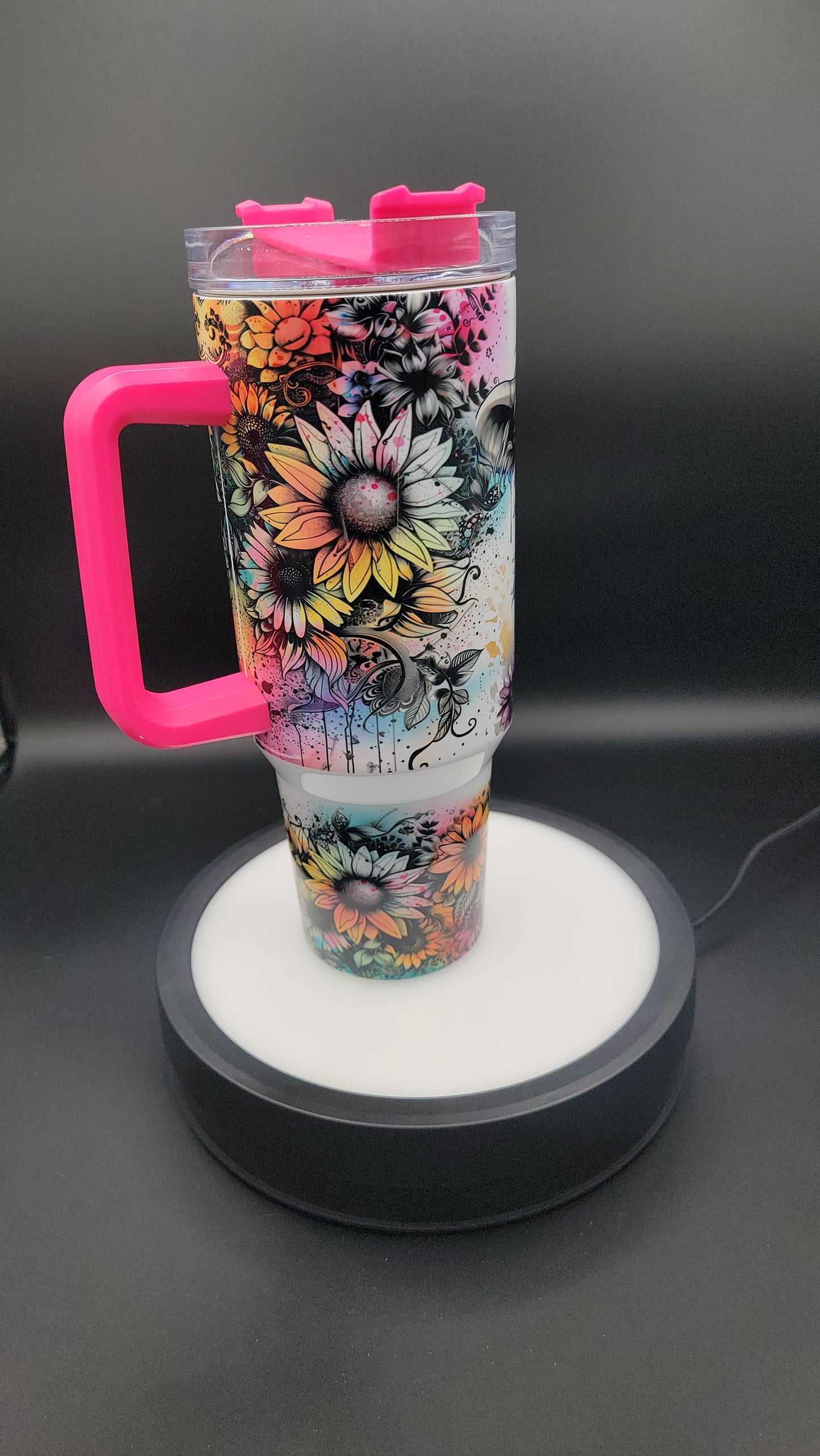 40 oz Tumbler Purple Bow Highland Cow