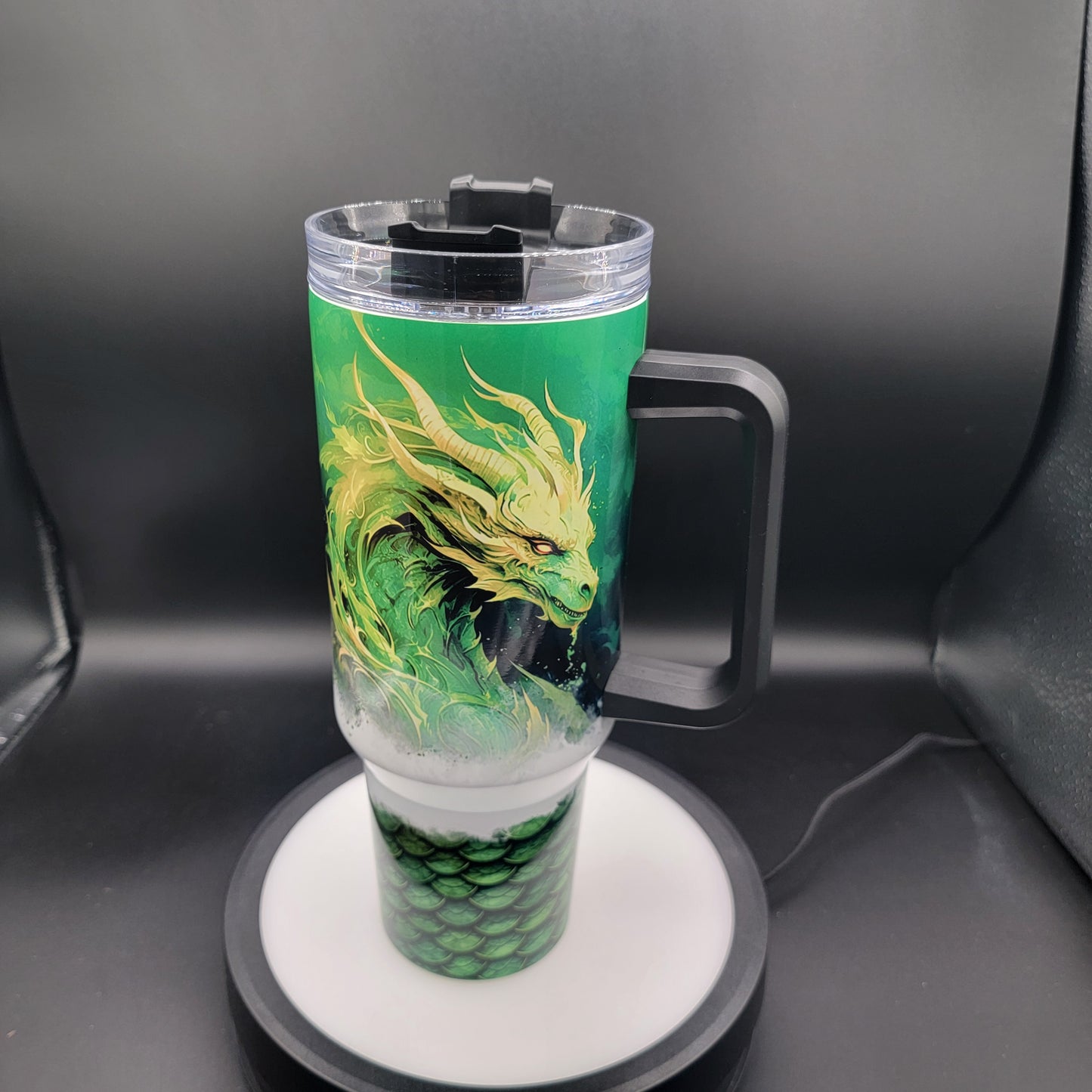 40oz Tumbler Green Dragon