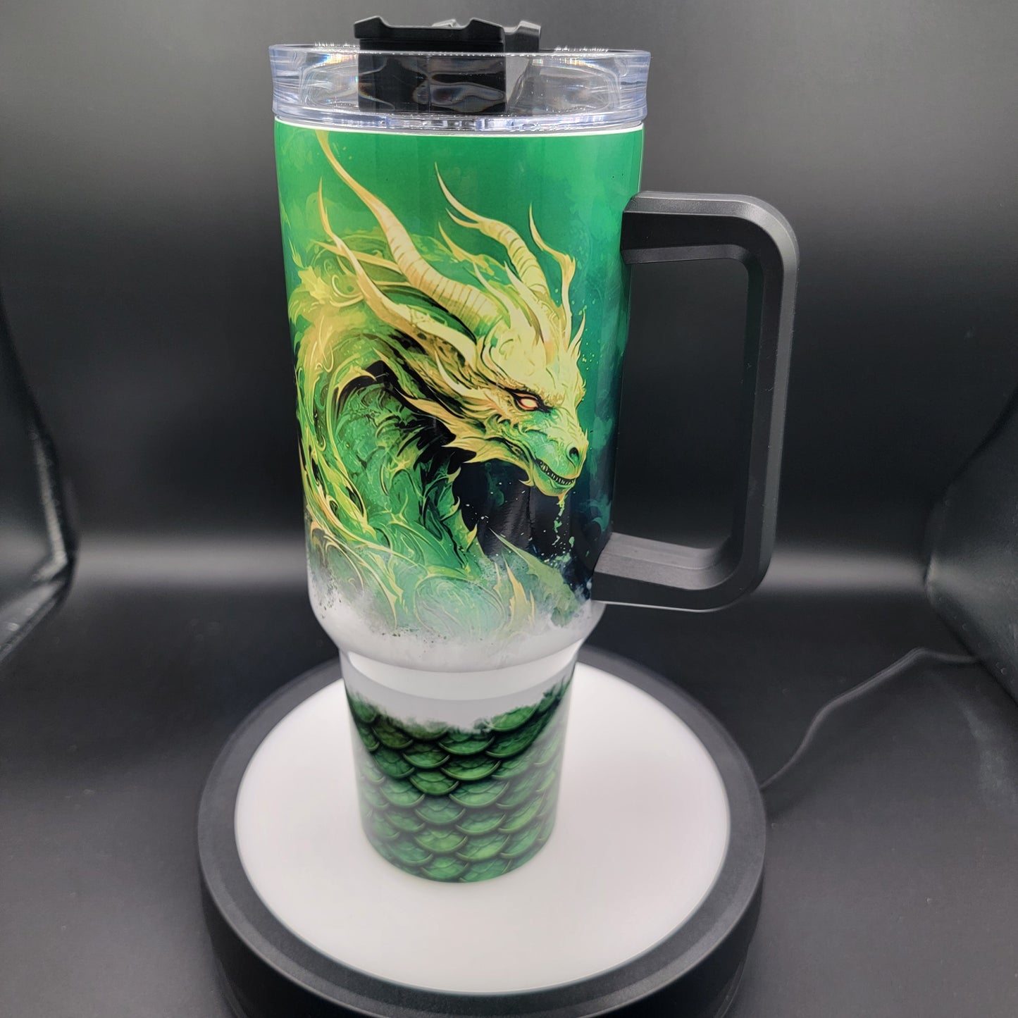 40oz Tumbler Green Dragon