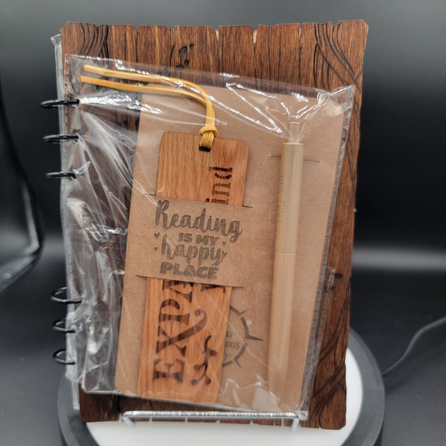 Adventure Awaits - Wood Journal