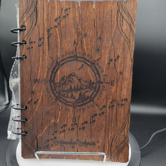 Adventure Awaits - Wood Journal Gift Set