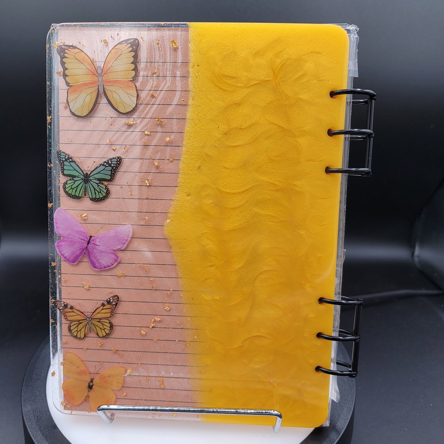 Resin Journal with Bookmark and Pen- Yellow 2