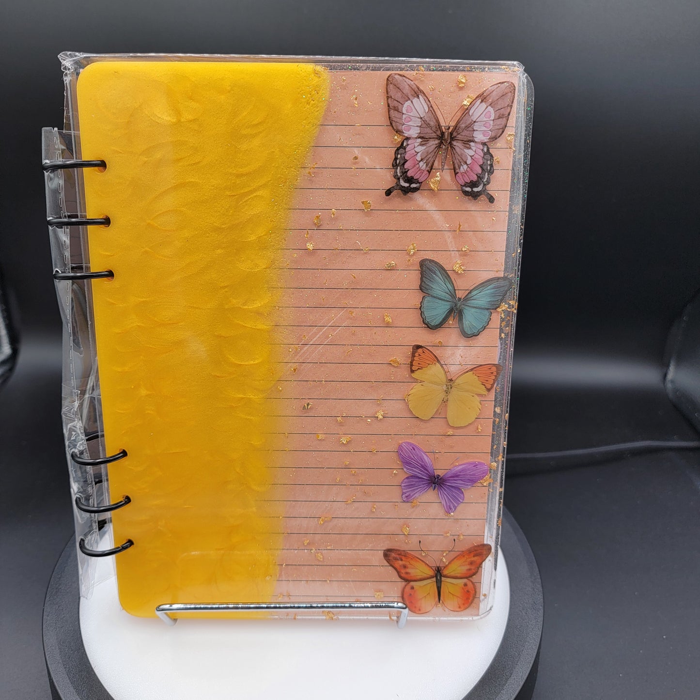 Resin Journal with Bookmark and Pen- Yellow 2