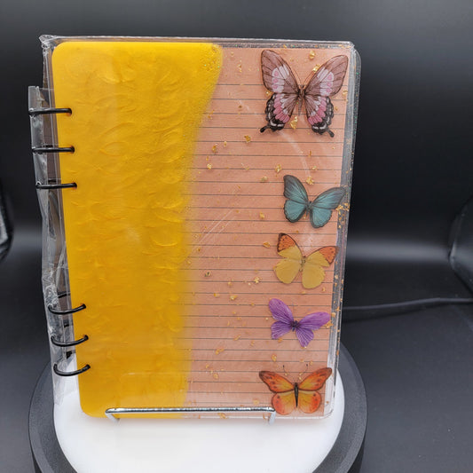 Resin Journal with Bookmark and Pen- Yellow 2