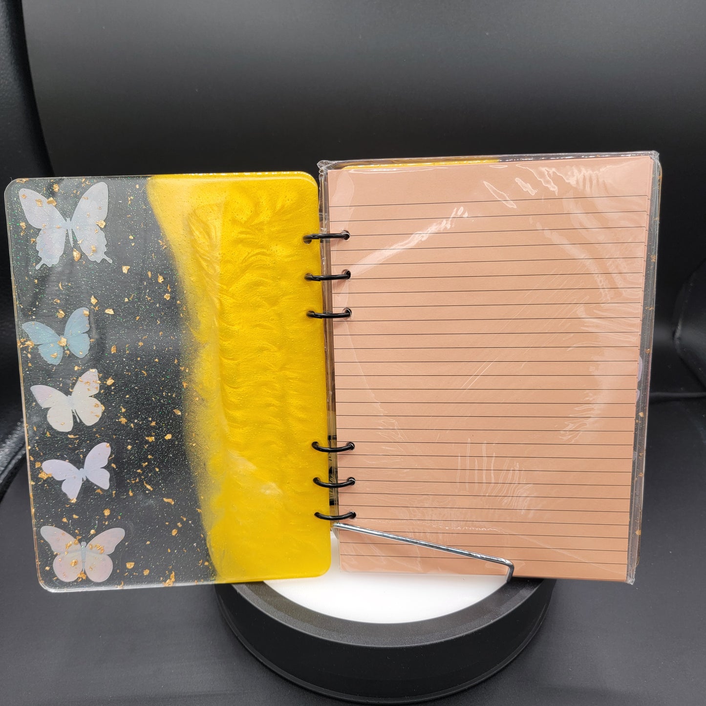 Resin Journal with Bookmark and Pen- Yellow 2