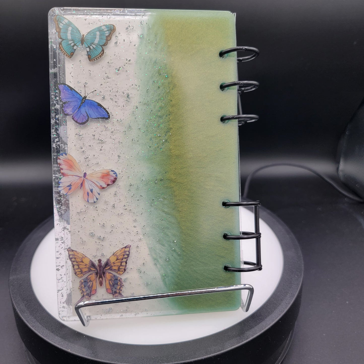 Resin Notebook - Vibrant Pine Green