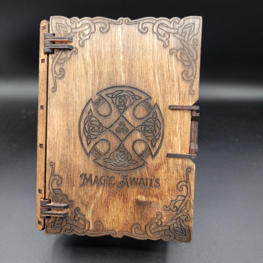 Magic Awaits Celtic Wood Keepsake Box