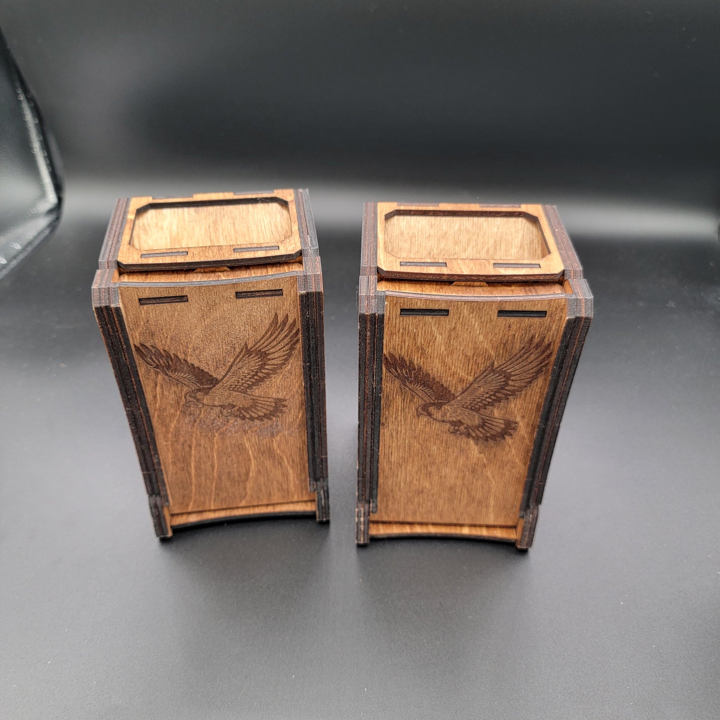 Engraved Wood Dice Tower