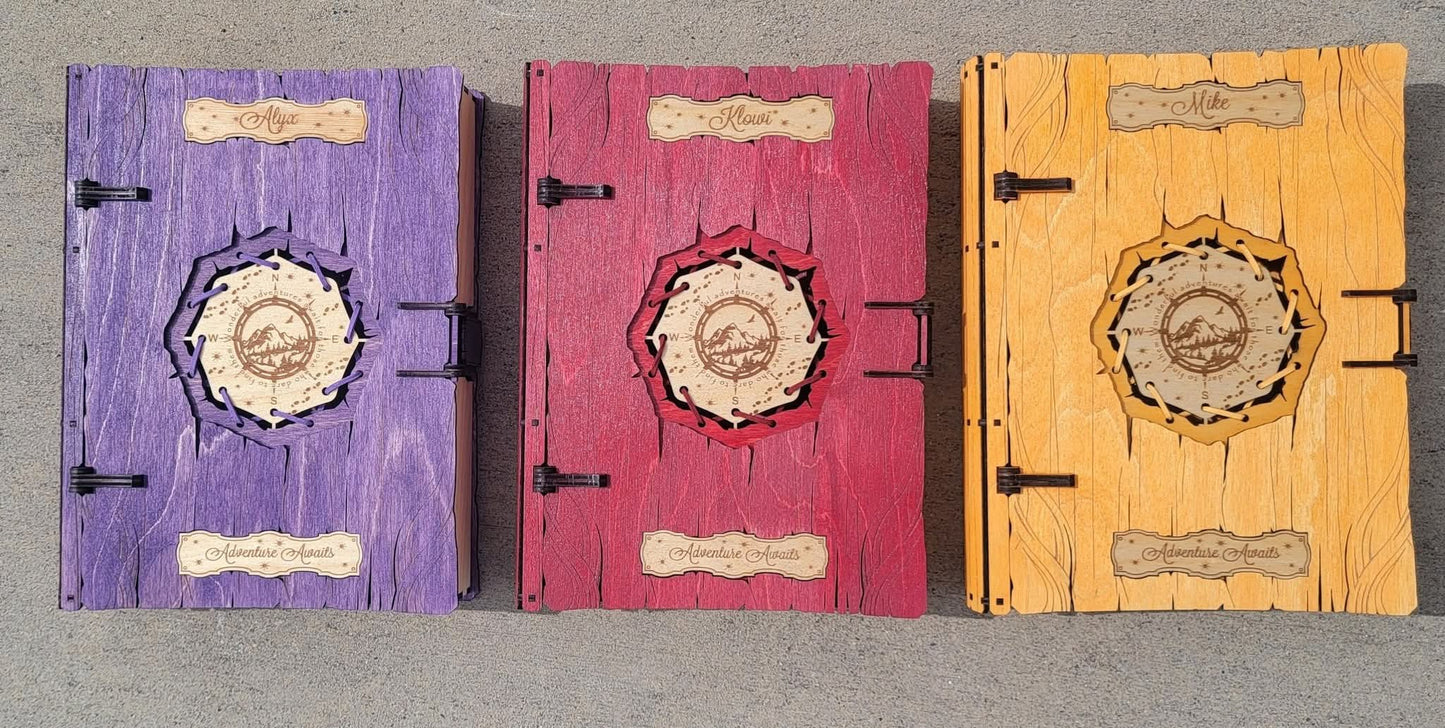Adventure Awaits Laser-Cut Wooden Keepsake Box