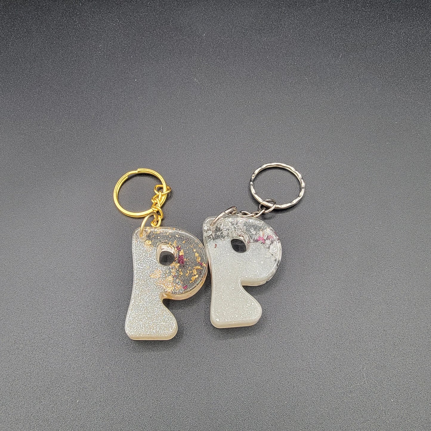 Letter Resin Keychains - CLEARANCE