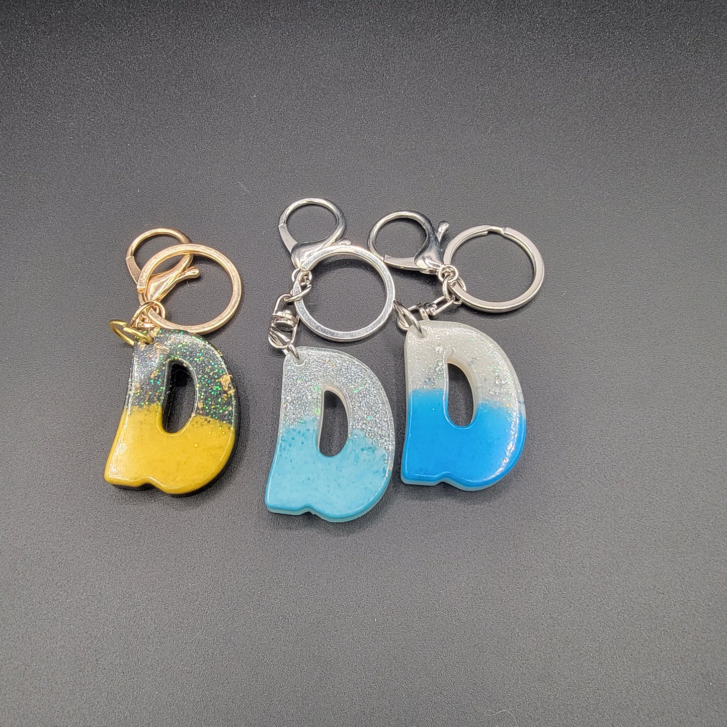 Letter Resin Keychains - CLEARANCE