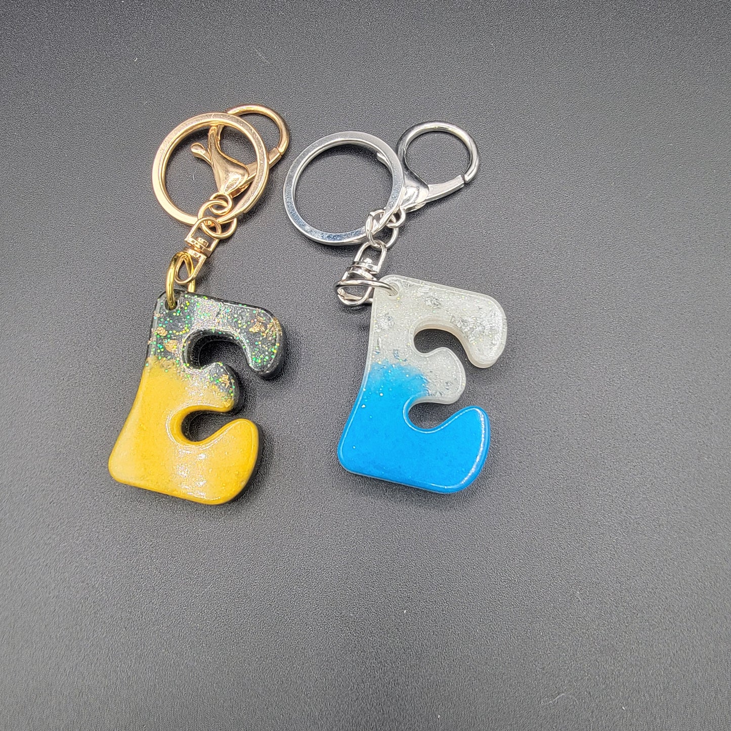 Letter Resin Keychains - CLEARANCE